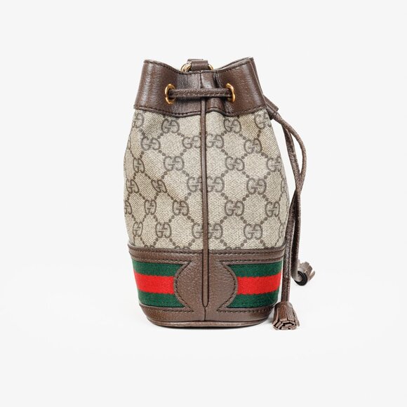 Gucci Ophidia Brown GG Supreme Mini Bucket Bag - Picture 4 of 15